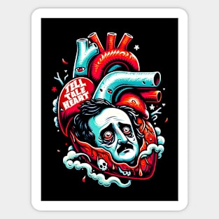 Edgar Allan Poe Tell-Tale Heart Literary Lover Sticker